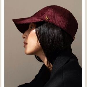 Chord Baseball Cap in Burgundy Corduroy